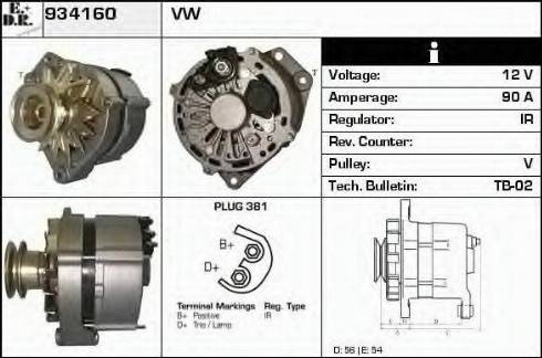 EDR 934160 - Генератор avtokuzovplus.com.ua