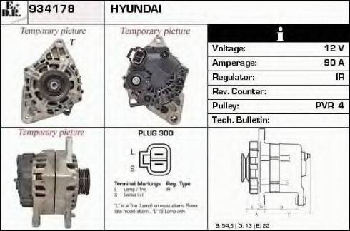 EDR 934178 - Генератор avtokuzovplus.com.ua