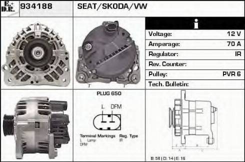 EDR 934188 - Генератор avtokuzovplus.com.ua