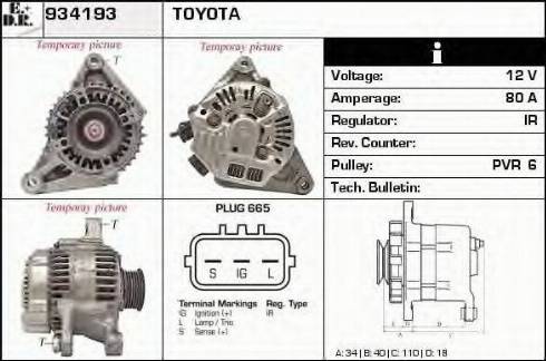 EDR 934193 - Генератор avtokuzovplus.com.ua