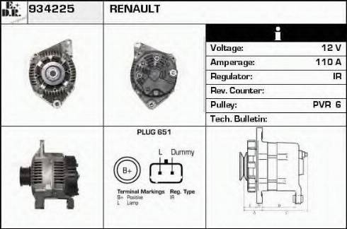 EDR 934225 - Генератор autocars.com.ua