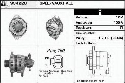 EDR 934228 - Генератор avtokuzovplus.com.ua