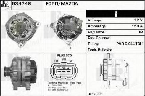 EDR 934248 - Генератор autocars.com.ua