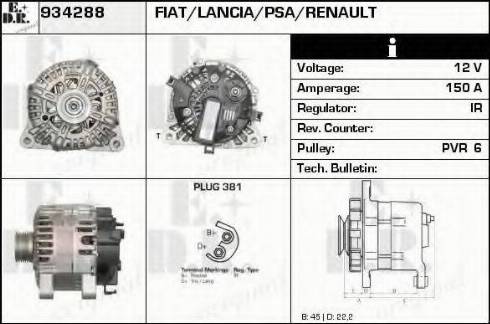 EDR 934288 - Генератор autocars.com.ua