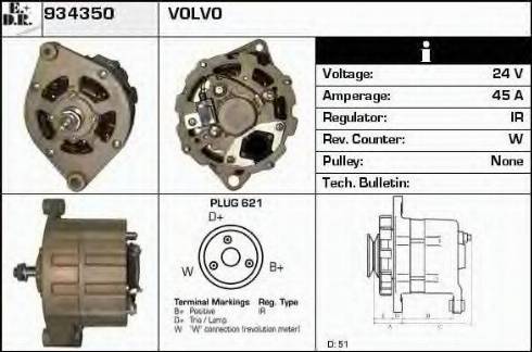 EDR 934350 - Генератор avtokuzovplus.com.ua