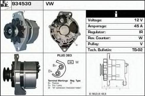 EDR 934530 - Генератор avtokuzovplus.com.ua