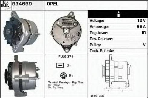 EDR 934660 - Генератор avtokuzovplus.com.ua