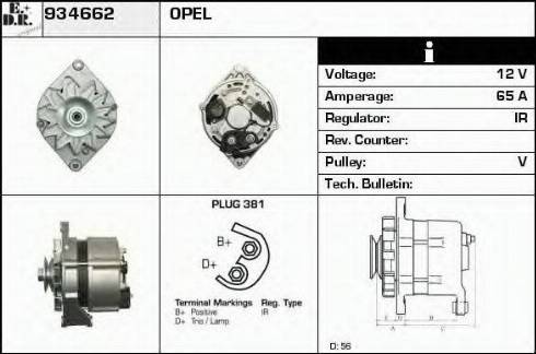 EDR 934662 - Генератор avtokuzovplus.com.ua