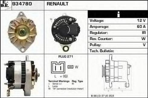 EDR 934780 - Генератор avtokuzovplus.com.ua