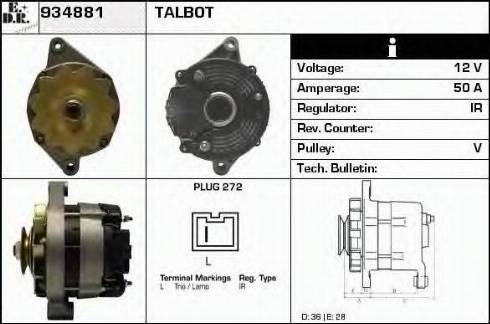 EDR 934881 - Генератор autocars.com.ua