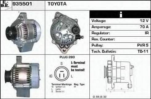 EDR 935501 - Генератор autocars.com.ua