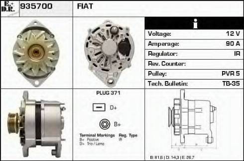 EDR 935700 - Генератор avtokuzovplus.com.ua