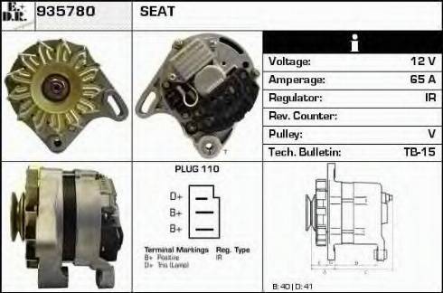 EDR 935780 - Генератор avtokuzovplus.com.ua