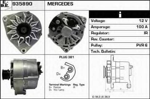 EDR 935890 - Генератор avtokuzovplus.com.ua