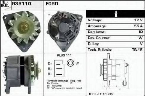 EDR 936110 - Генератор avtokuzovplus.com.ua