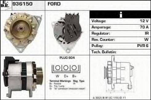 EDR 936150 - Генератор autocars.com.ua