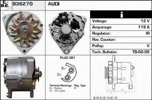 EDR 936270 - Генератор avtokuzovplus.com.ua