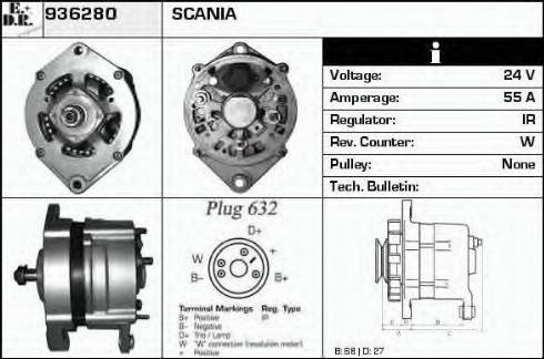 EDR 936280 - Генератор autocars.com.ua