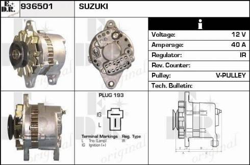 EDR 936501 - Генератор avtokuzovplus.com.ua