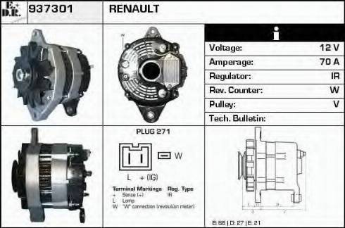 EDR 937301 - Генератор avtokuzovplus.com.ua