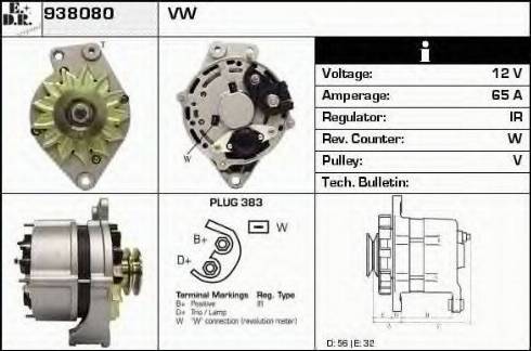 EDR 938080 - Генератор avtokuzovplus.com.ua