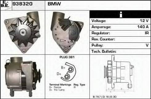 EDR 938320 - Генератор autocars.com.ua