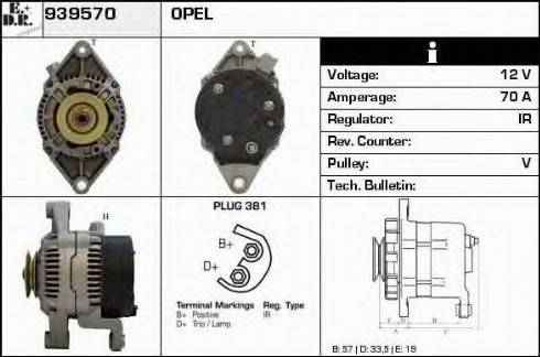 EDR 939570 - Генератор avtokuzovplus.com.ua