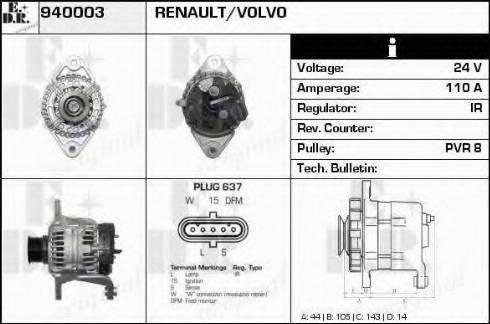 EDR 940003 - Генератор autocars.com.ua