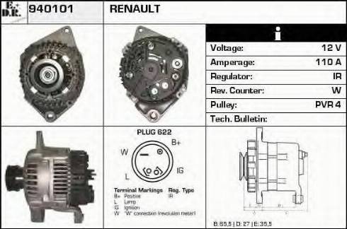 EDR 940101 - Генератор avtokuzovplus.com.ua