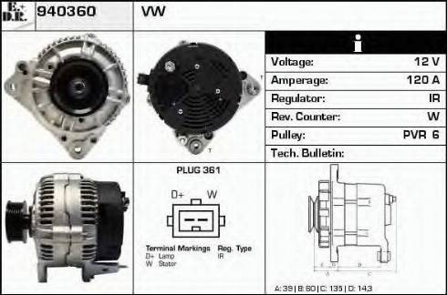 EDR 940360 - Генератор avtokuzovplus.com.ua