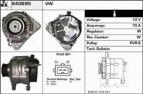 EDR 940890 - Генератор autocars.com.ua