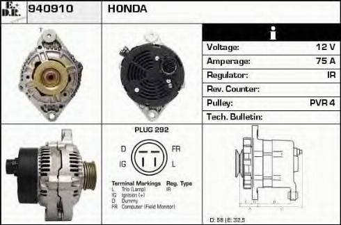 EDR 940910 - Генератор autocars.com.ua