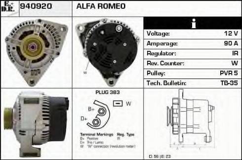 EDR 940920 - Генератор avtokuzovplus.com.ua