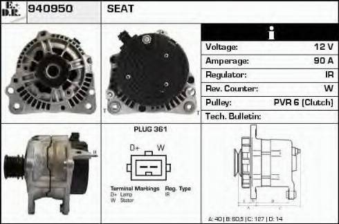 EDR 940950 - Генератор avtokuzovplus.com.ua