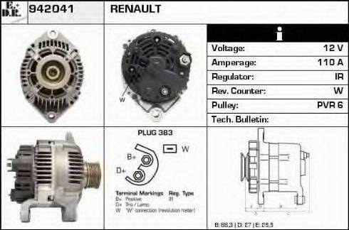 EDR 942041 - Генератор avtokuzovplus.com.ua