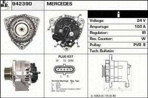 EDR 942390 - Генератор autocars.com.ua