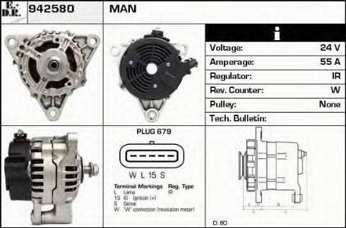 EDR 942580 - Генератор autocars.com.ua