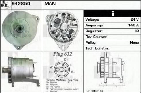 EDR 942850 - Генератор autocars.com.ua