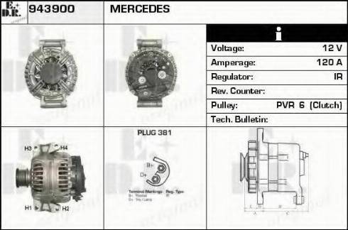 EDR 943900 - Генератор autocars.com.ua