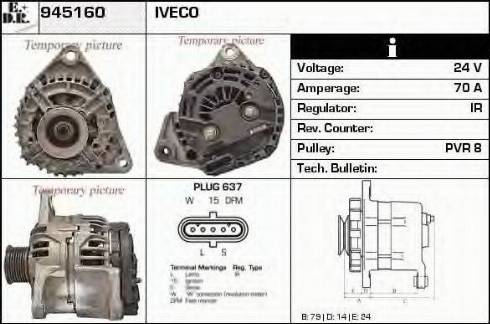 EDR 945160 - Генератор avtokuzovplus.com.ua