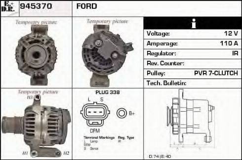 EDR 945370 - Генератор autocars.com.ua