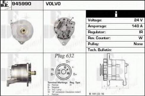 EDR 945990 - Генератор avtokuzovplus.com.ua