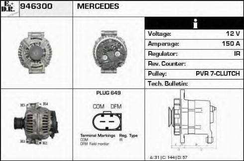 EDR 946300 - Генератор autocars.com.ua