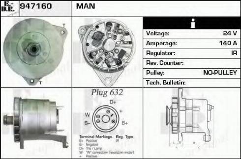 EDR 947160 - Генератор avtokuzovplus.com.ua