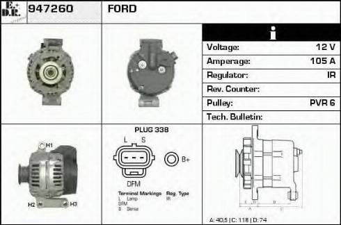 EDR 947260 - Генератор autocars.com.ua