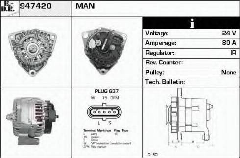 EDR 947420 - Генератор autocars.com.ua