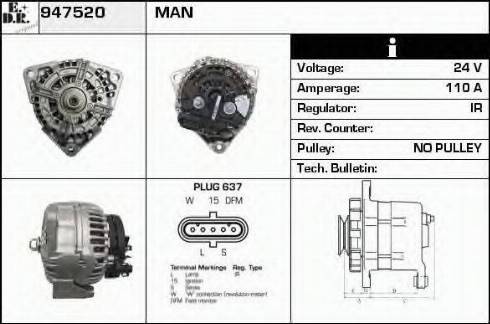 EDR 947520 - Генератор autocars.com.ua