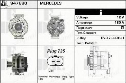 EDR 947690 - Генератор autocars.com.ua