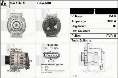 EDR 947820 - Генератор autocars.com.ua