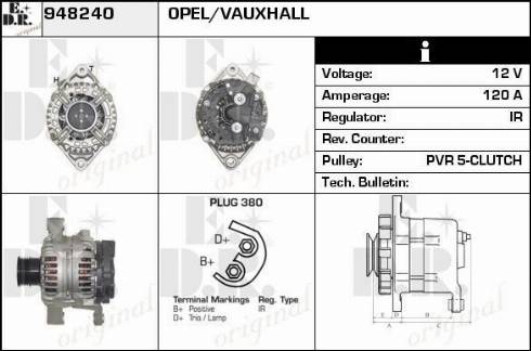 EDR 948240 - Генератор autocars.com.ua